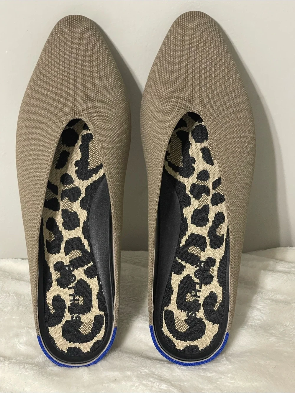 Rothy’s Round Toe Knit Slip-On Flats in Camel Tan Sz 11 Excellent Preppy Brown